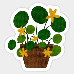 Blooming Plant Illustration | Plant in a pot Sticker